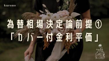為替相場決定論の前提①【カバー付金利平価】